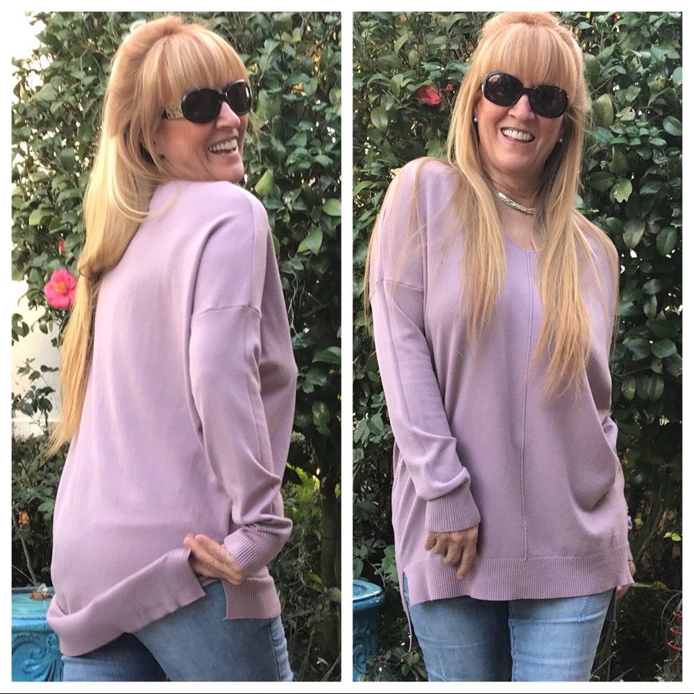 Hold Me Squeeze Me!  LS Tunic Vivacious Violet - Picture 3 of 8